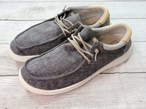 Hey Dude Other - Hey Dude Men’s Paul Chambray Moonrock Casual Slip On Shoes Gray Size 13